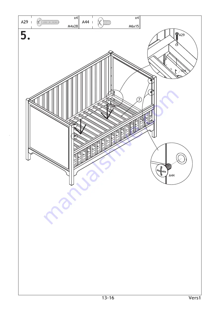 Oliver Furniture SEASIDE Series Assembly Instructions Manual Download Page 13