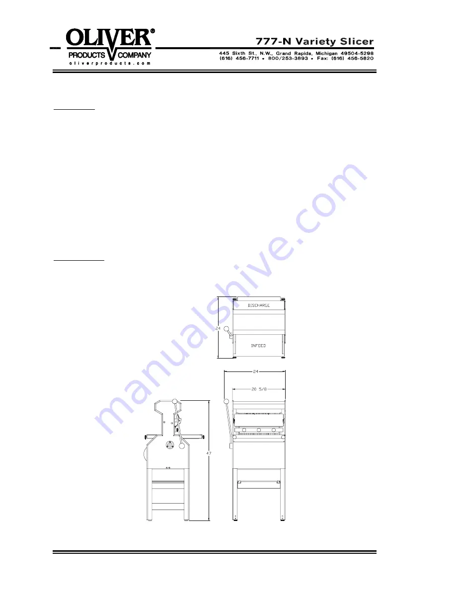 Oliver MODEL 777-N User'S Operating And Instruction Manual Download Page 5