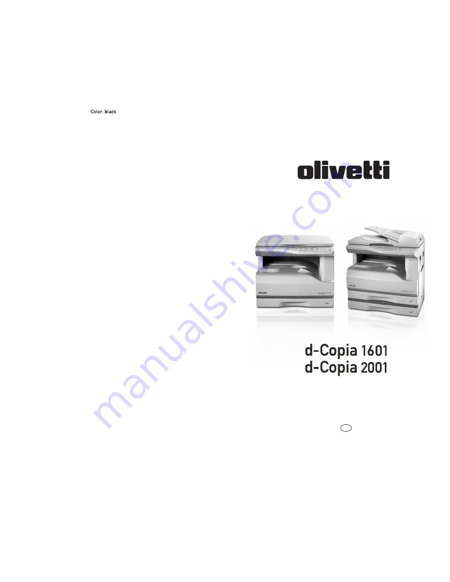 Olivetti d-Copia 2001 Скачать руководство пользователя страница 1