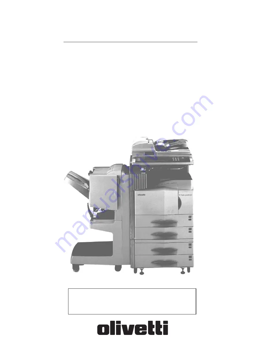 Olivetti D-COPIA 300MF Operation Operation Manual Download Page 191