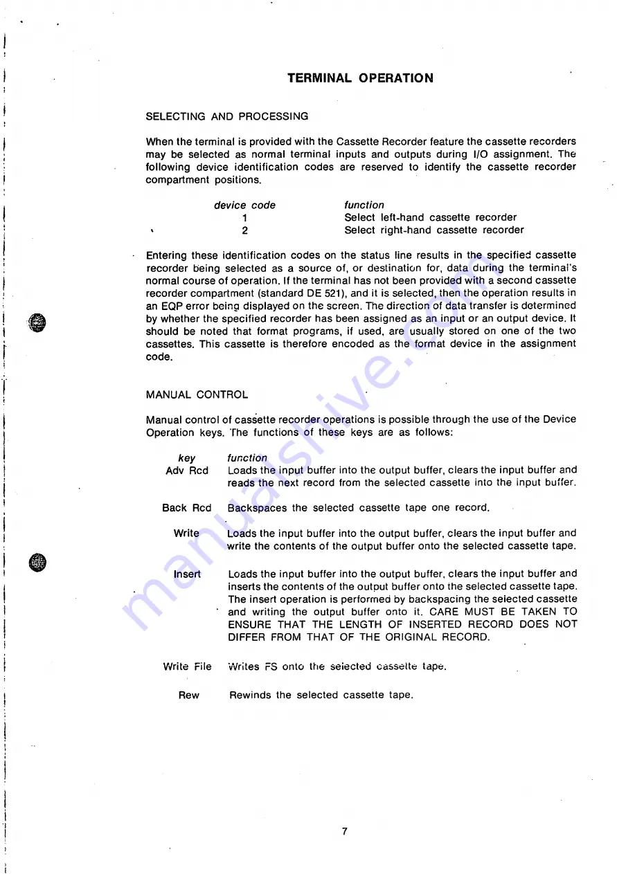 Olivetti DE 520 Series Manual Download Page 11