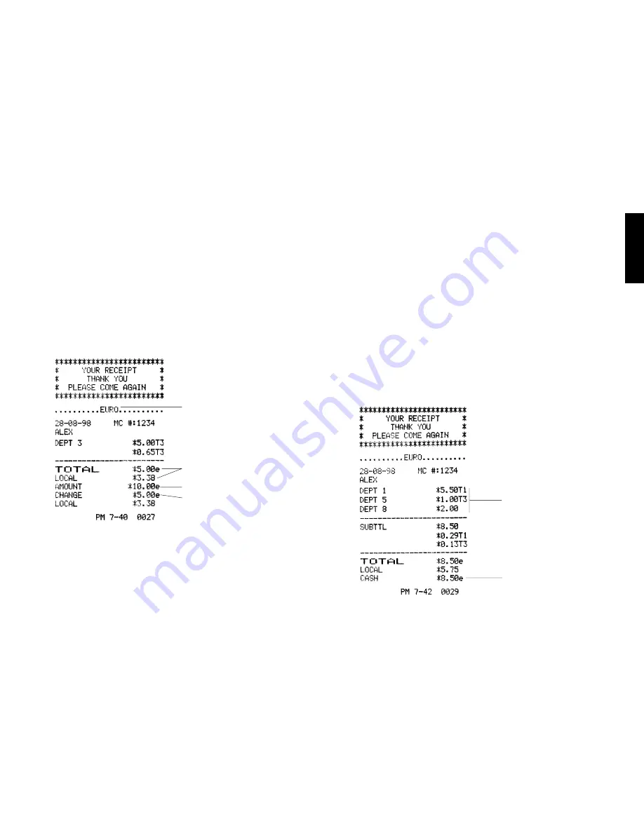 Olivetti ECR 2400 Instructions Manual Download Page 47