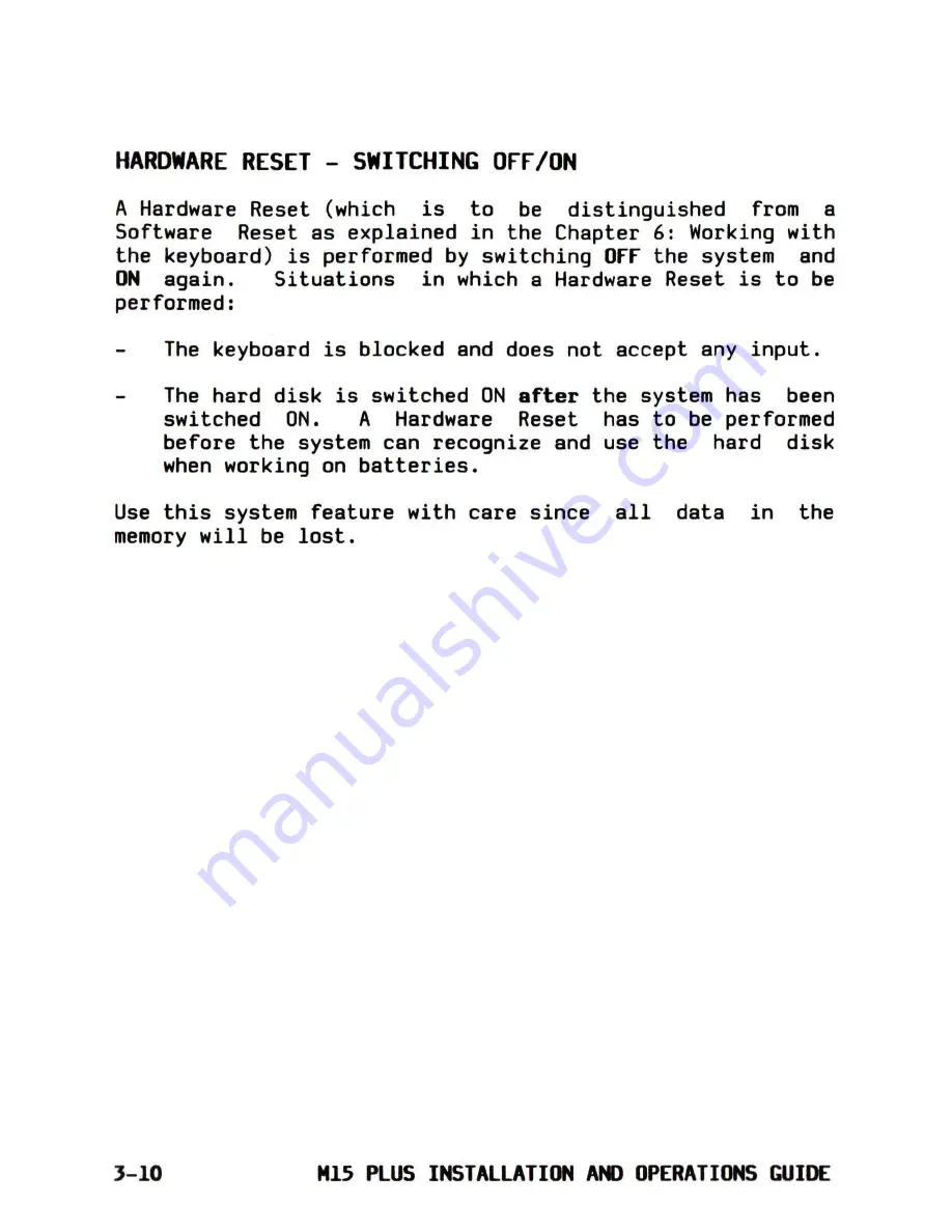 Olivetti M15 Plus Installation And Operation Manual Download Page 37