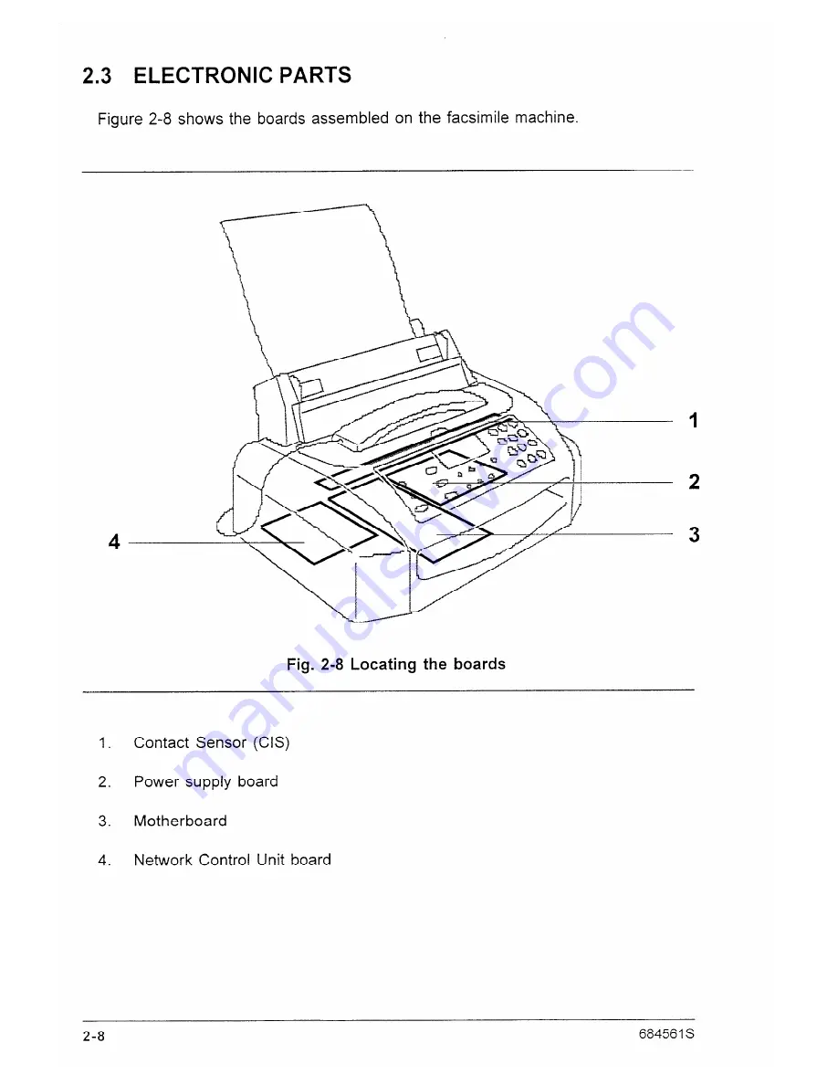 Olivetti OFX 500 LINKFAX Service Manual Download Page 22