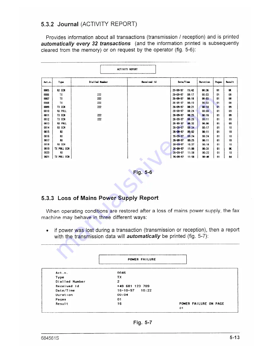 Olivetti OFX 500 LINKFAX Service Manual Download Page 109