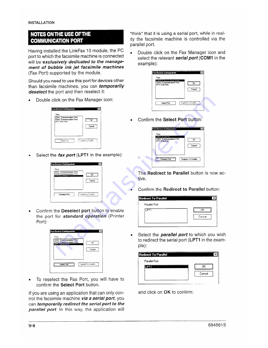 Olivetti OFX 500 LINKFAX Service Manual Download Page 170