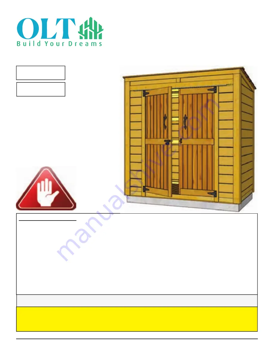 OLT GS63-TG-CEDAR Assembly Manual Download Page 1