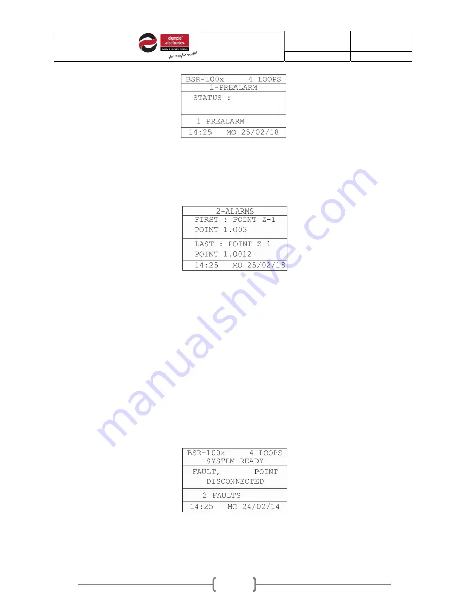 olympia electronics BSR-100 MAR Series Installation, Programming Operation, & Maintenance Manual Download Page 11