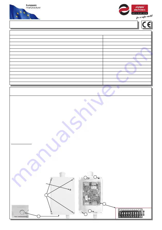 olympia electronics BSR-8020/WP Manual Download Page 1