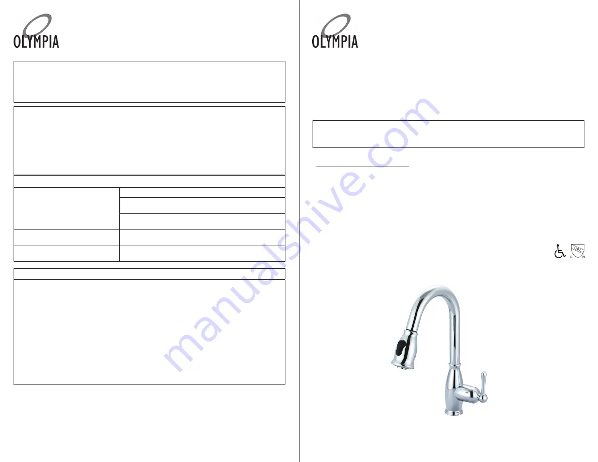 Olympia K-5040 Installation And Maintenance Download Page 1