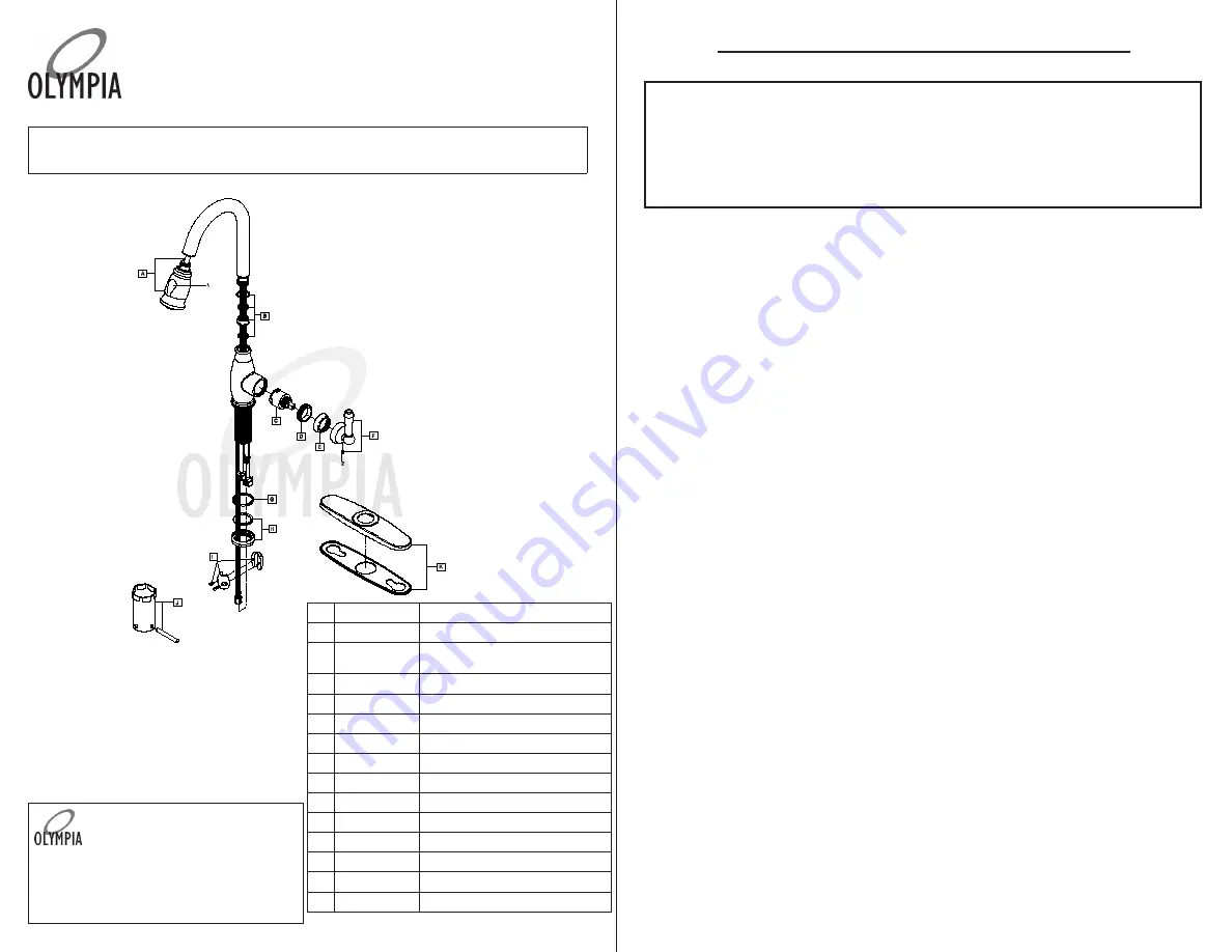 Olympia K-5040 Installation And Maintenance Download Page 2