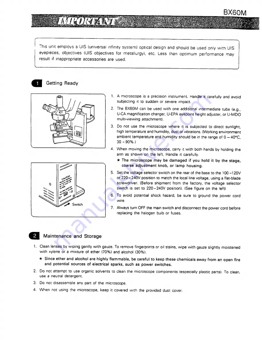 Olympus BX60M Скачать руководство пользователя страница 2