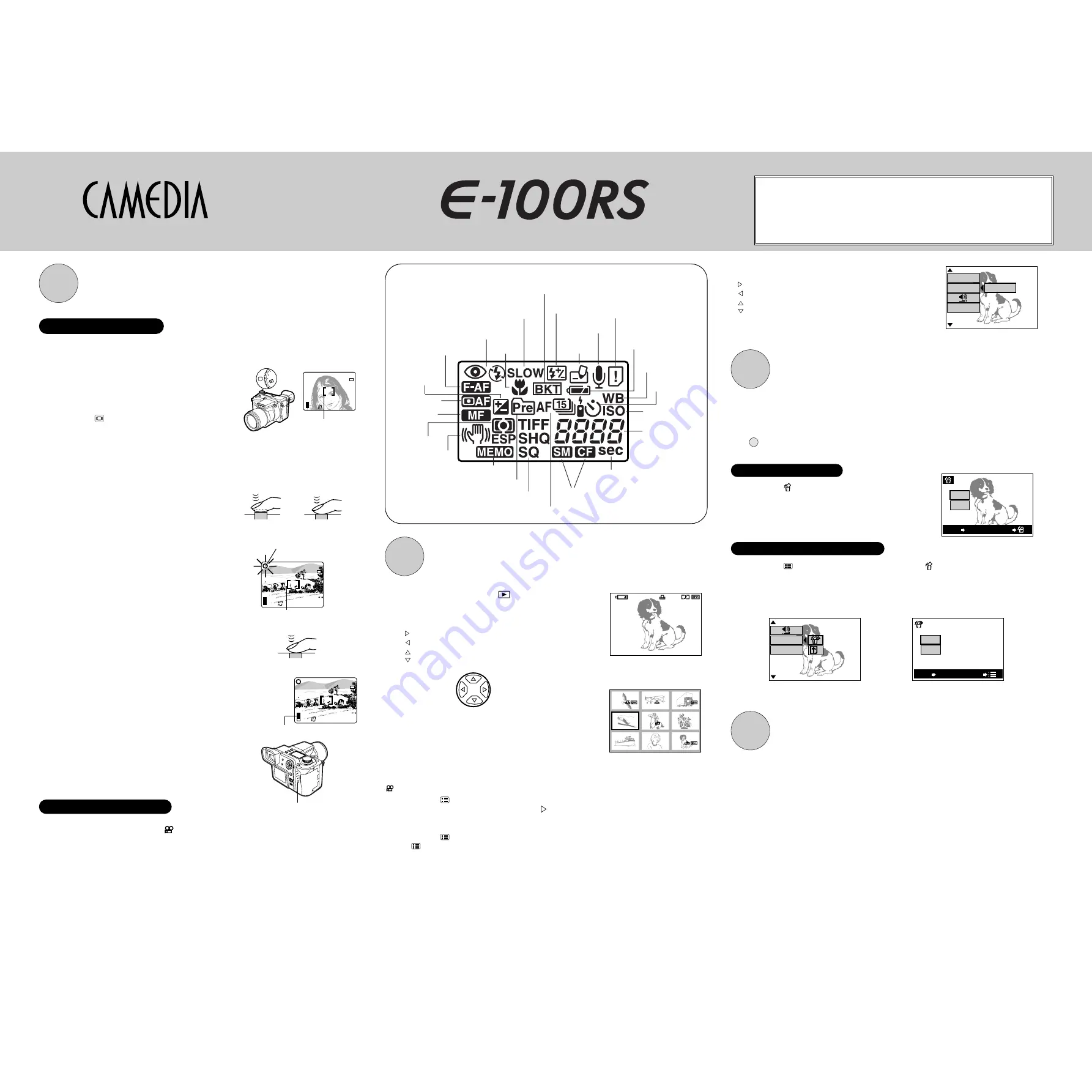 Olympus CAMEDIA E-100 RS Manual Rapide De Démarrage Download Page 2