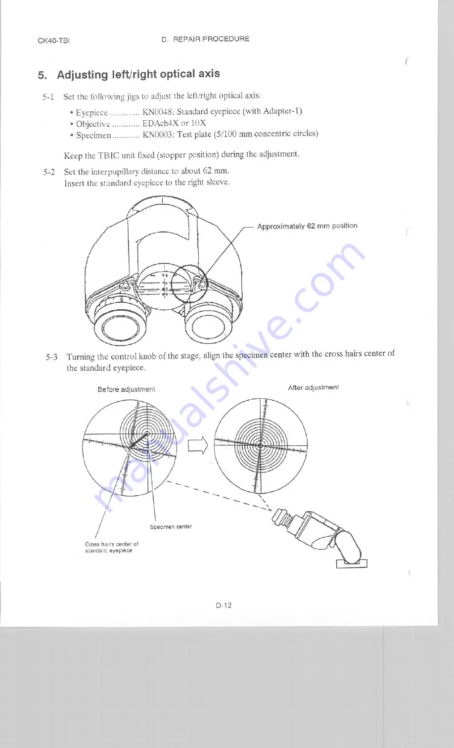 Olympus CK40-TBI Repair Manual Download Page 22