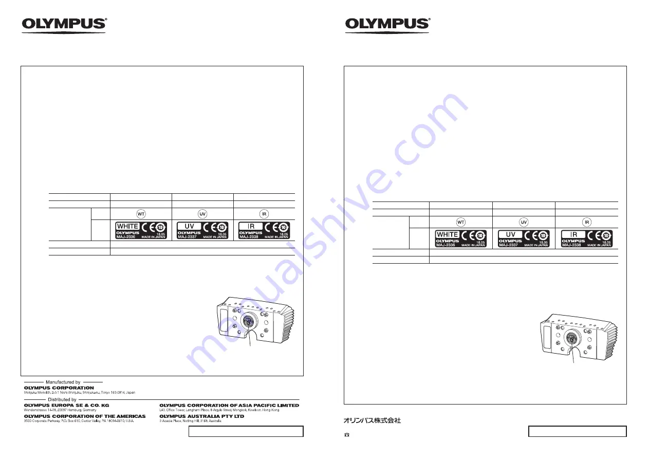 Olympus MAJ-2336 Скачать руководство пользователя страница 1