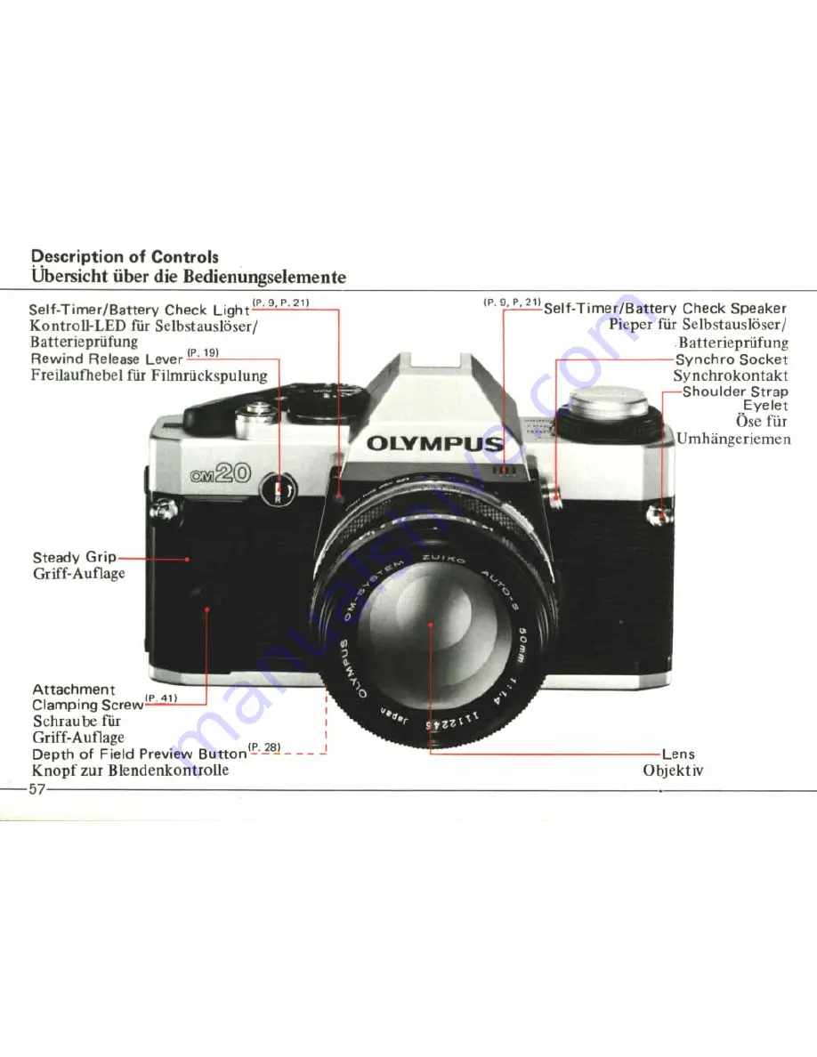 Olympus OM20 Скачать руководство пользователя страница 58