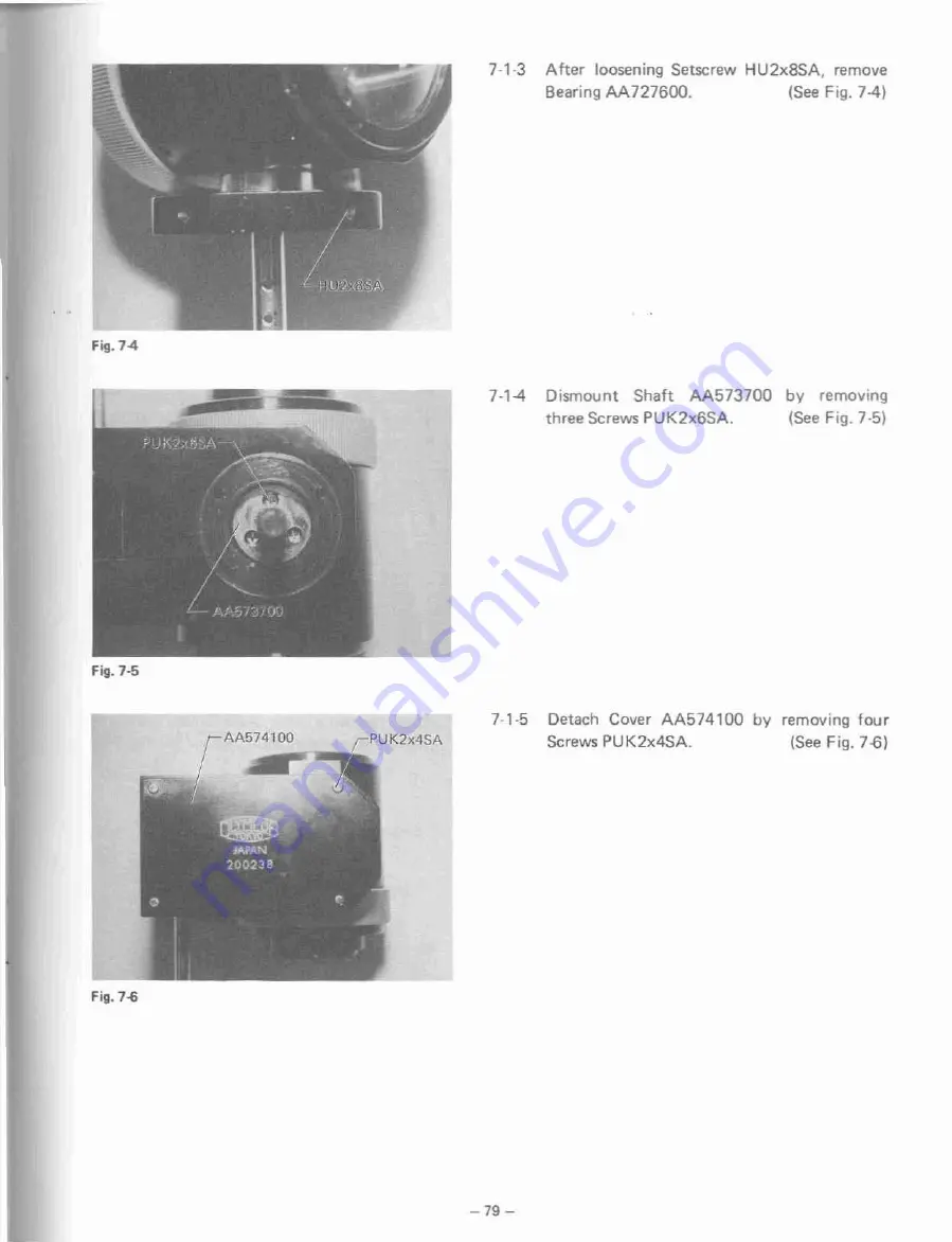 Olympus VANOX Repair Manual Download Page 82