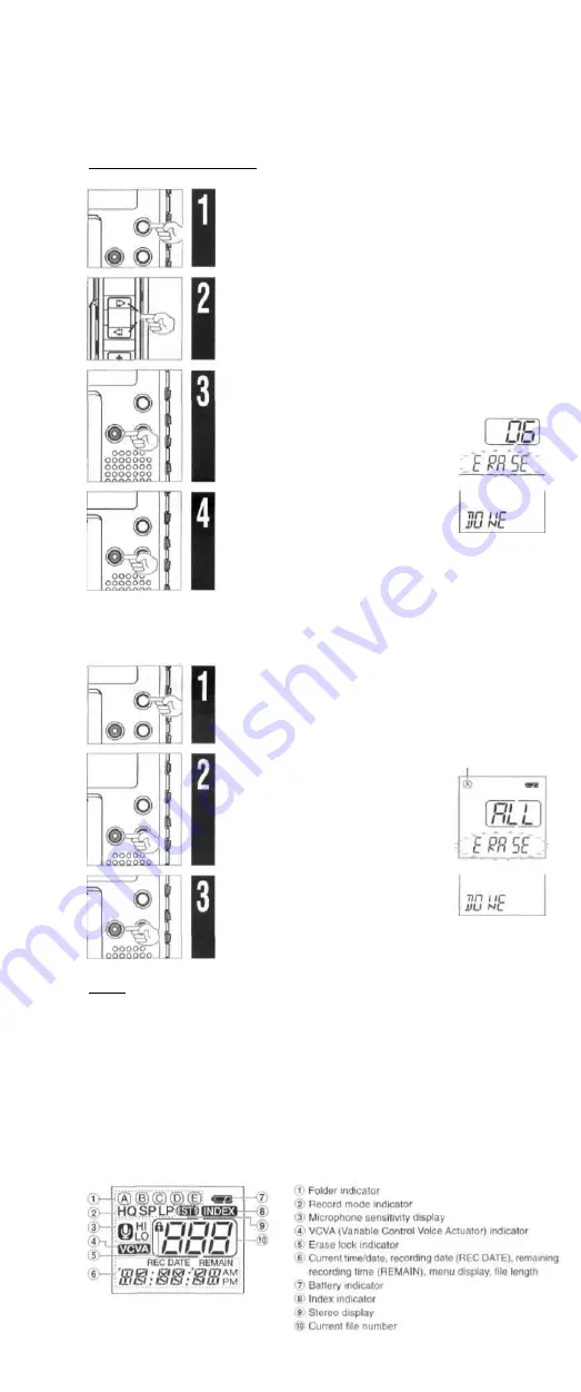 Olympus WS 100 - 64 MB Digital Voice Recorder Instructions Manual Download Page 6