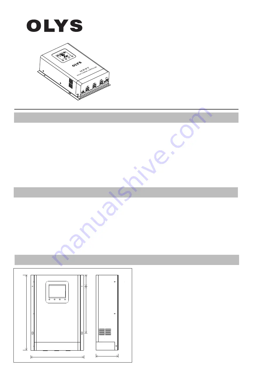 OLYS MPPT15060 User Manual Download Page 1