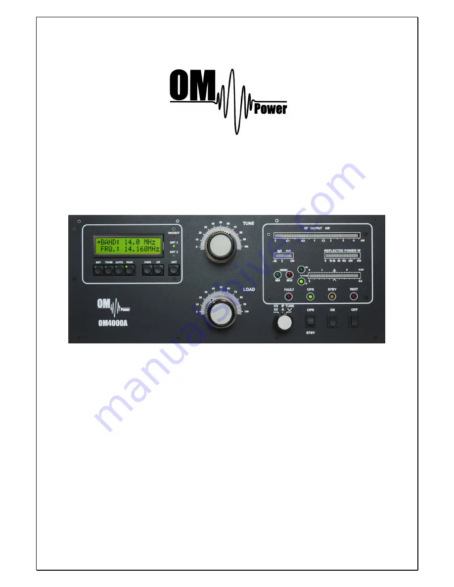 OM POWER OM4000A Instruction Manual Download Page 1