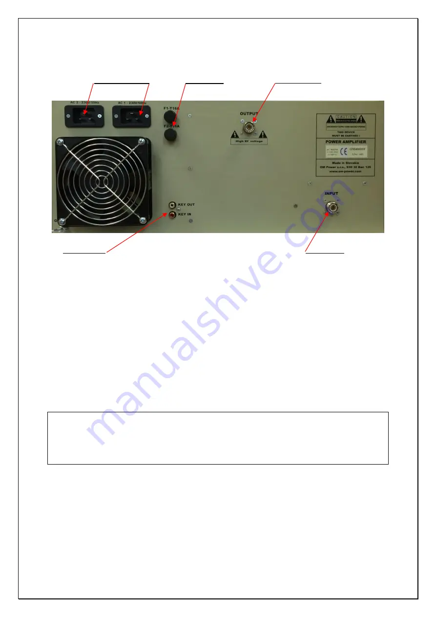 OM POWER OM4000HF Скачать руководство пользователя страница 9