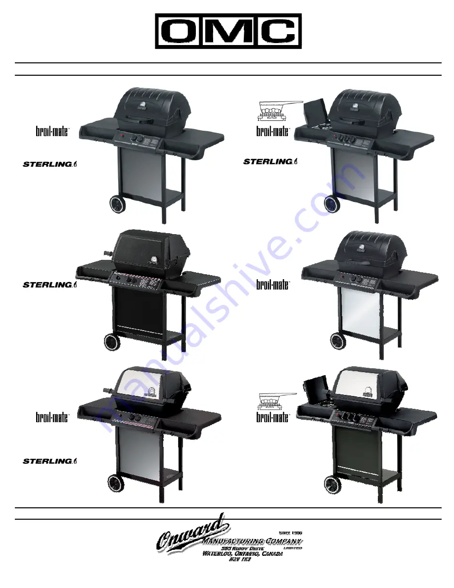 OMC Broil-Mate 1386-4 Assembly Manual And Parts List Download Page 1