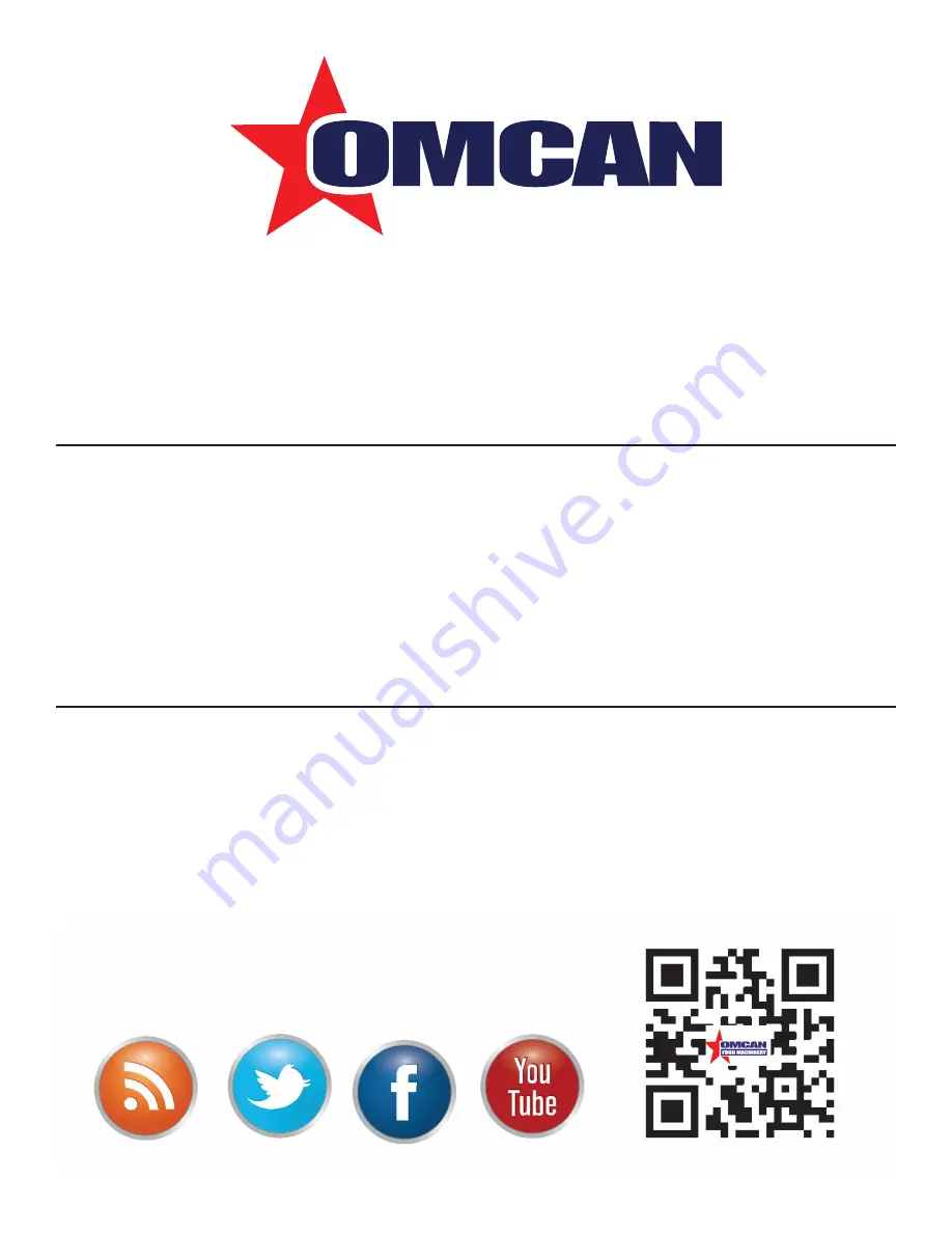 Omcan 10839 Instruction Manual Download Page 12