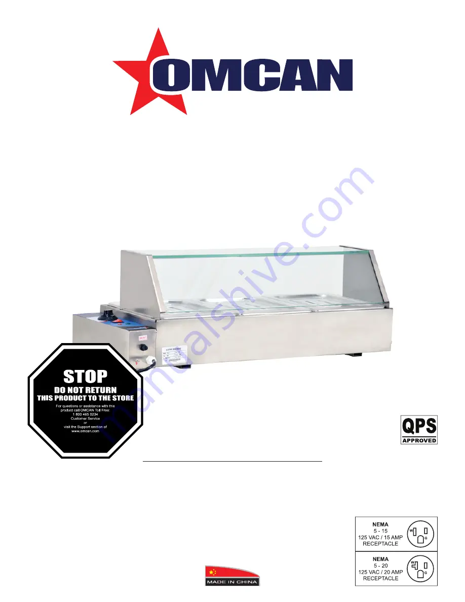 Omcan 42156 Instruction Manual Download Page 1