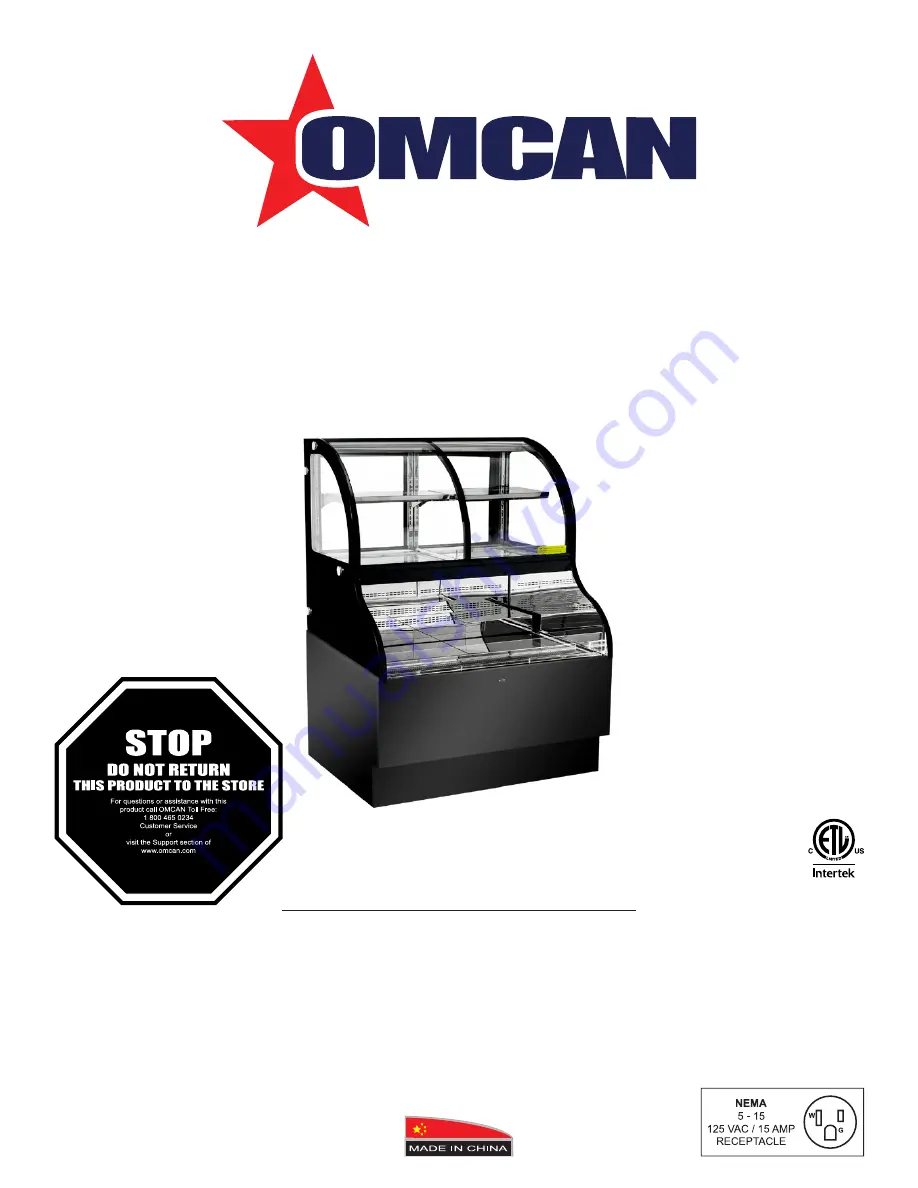 Omcan 43549 Instruction Manual Download Page 1