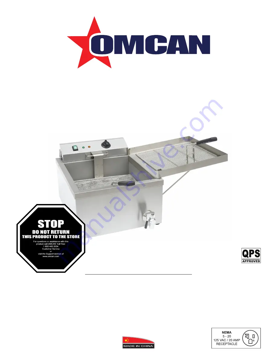 Omcan 44522 Instruction Manual Download Page 1