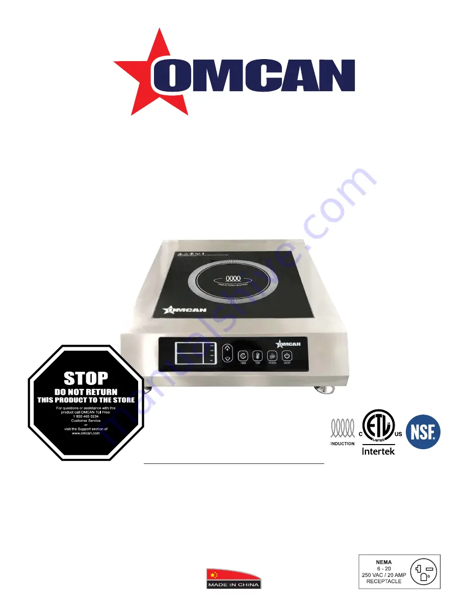 Omcan 44744 Instruction Manual Download Page 1