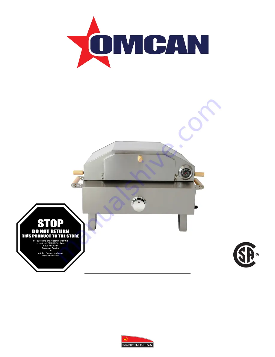 Omcan 49112 Instruction Manual Download Page 1