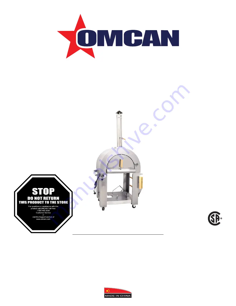 Omcan 49113 Instruction Manual Download Page 1