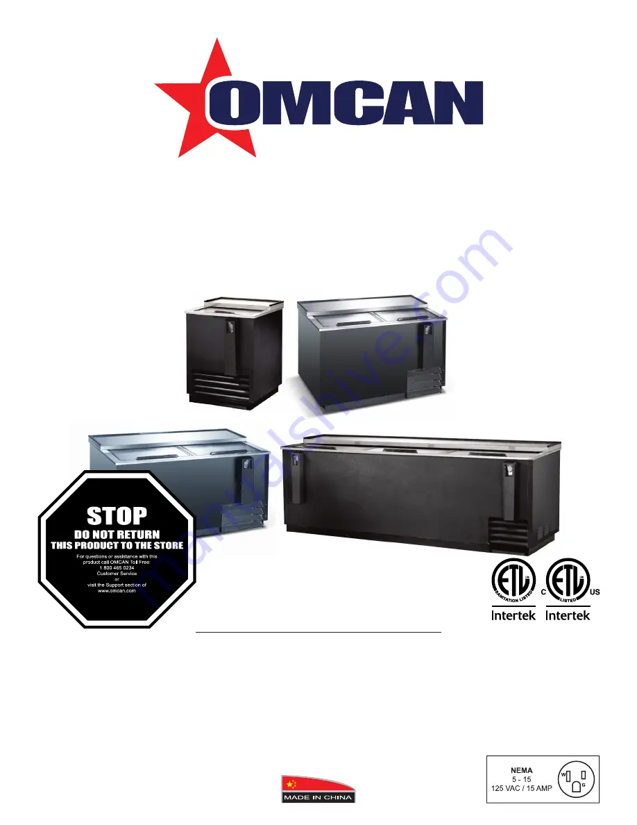 Omcan BB-CN-0005 Instruction Manual Download Page 1