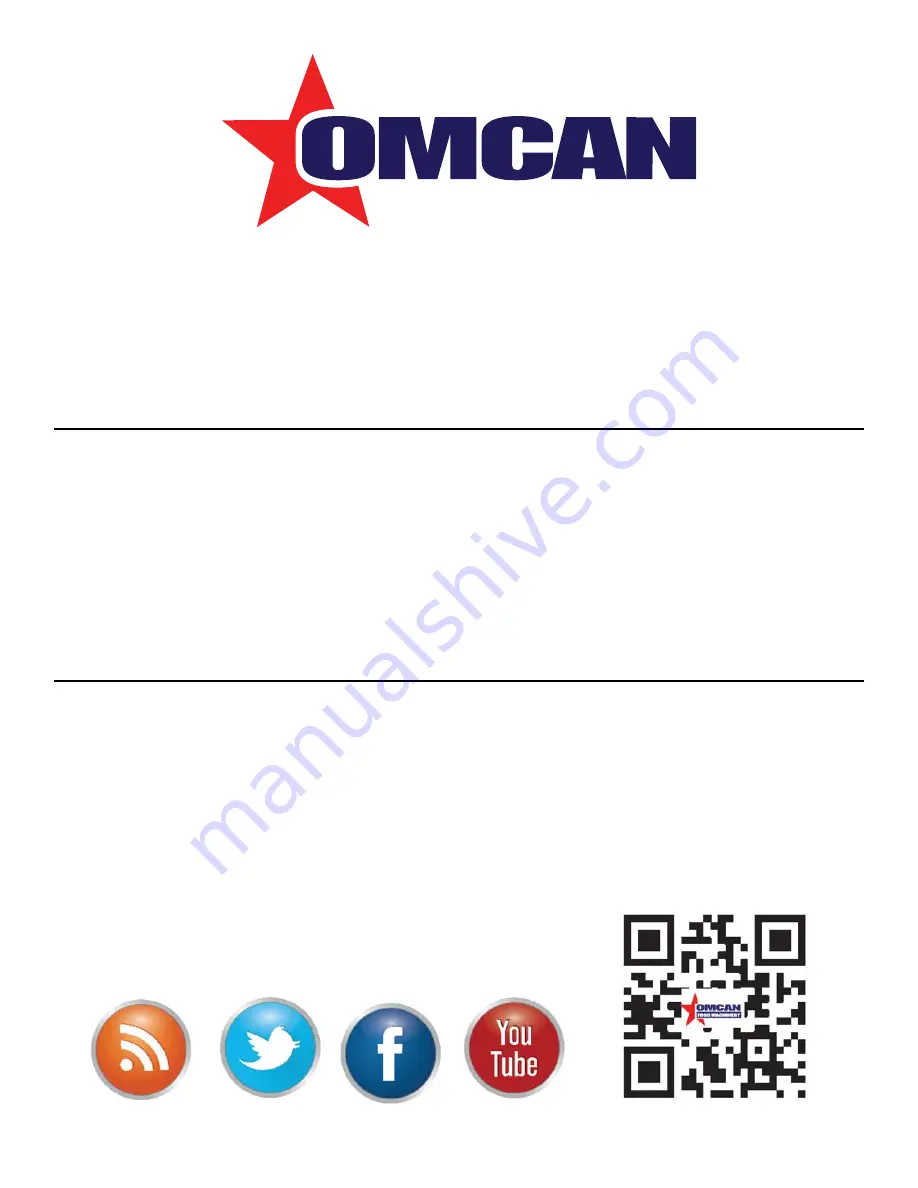 Omcan CE-CN-0016-D Instruction Manual Download Page 20