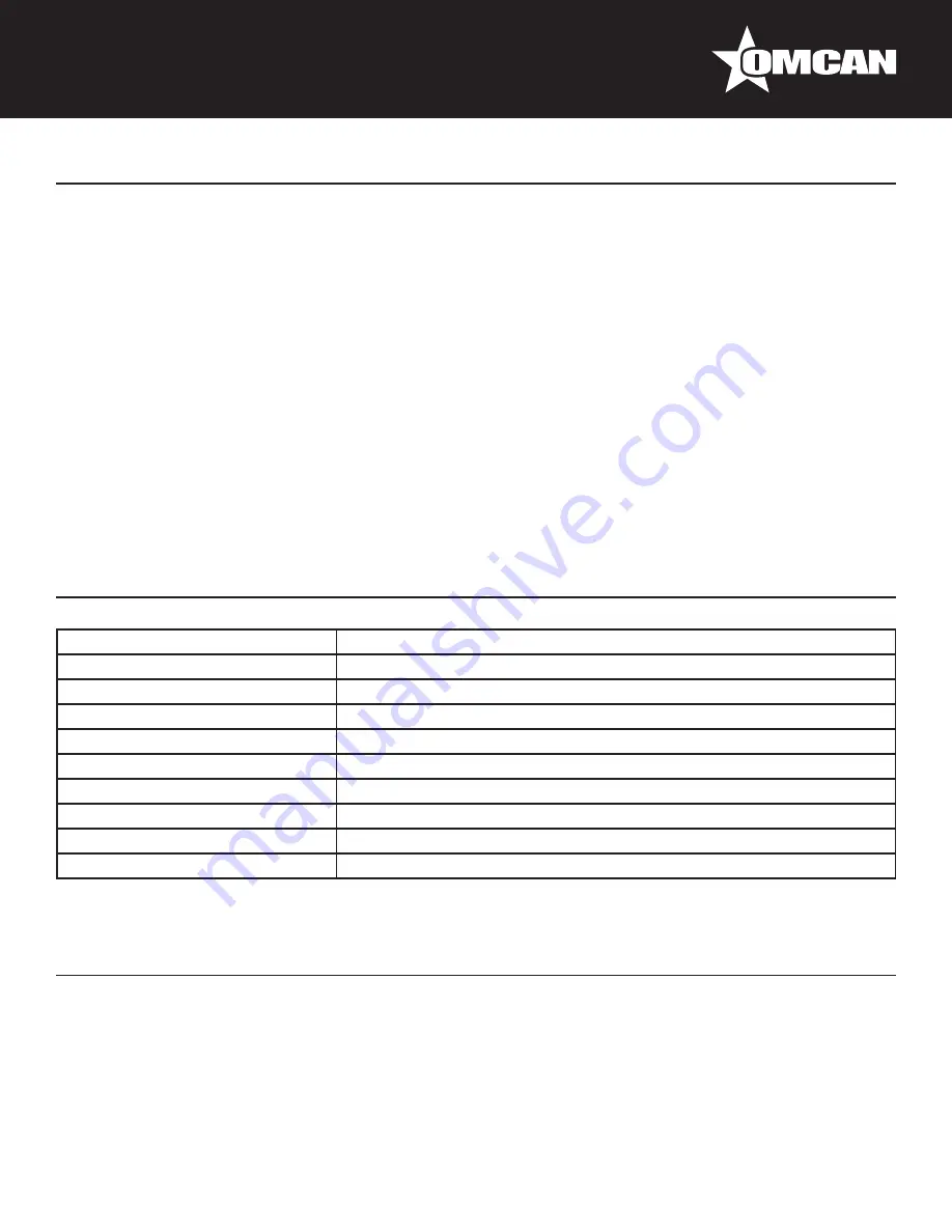 Omcan CE-CN-0066-G Instruction Manual Download Page 6