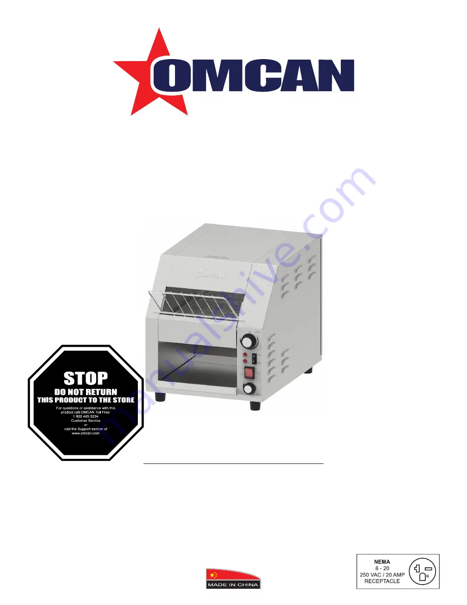 Omcan CE-CN-0254 Instruction Manual Download Page 1