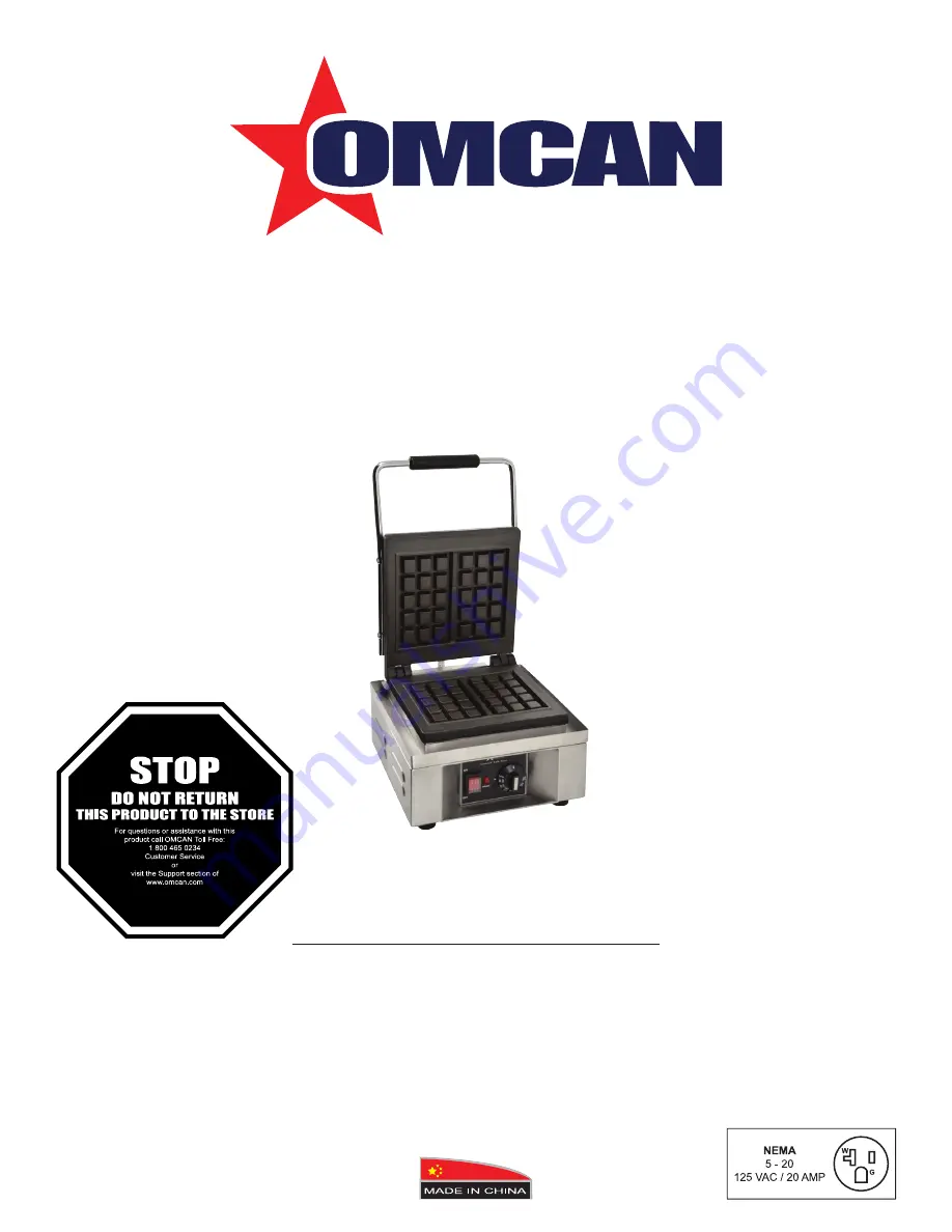 Omcan CE-CN-0351 Instruction Manual Download Page 1