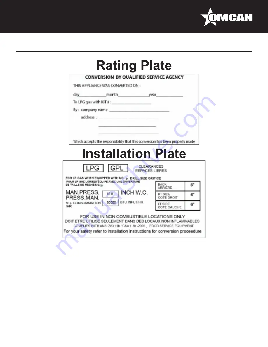 Omcan CE-CN-0533-S Instruction Manual Download Page 10