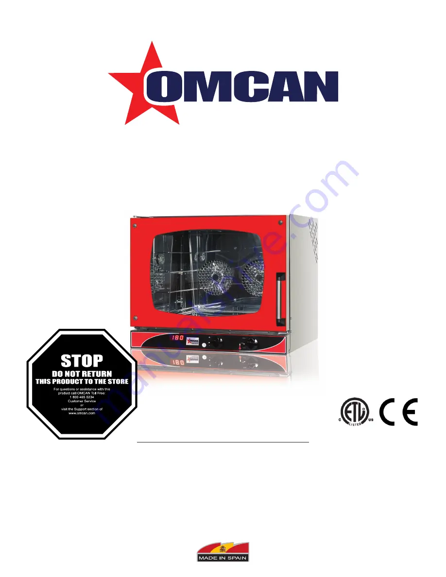 Omcan CE-ES-0004-RH Instruction Manual Download Page 1