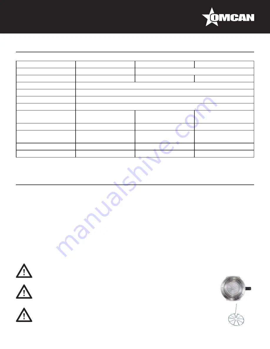 Omcan CM-CN-0002-D Instruction Manual Download Page 6