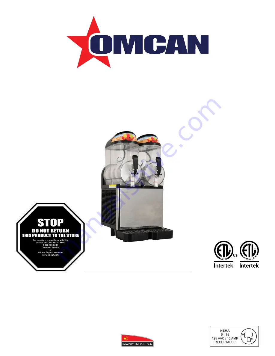 Omcan DI-CN-0024-X Скачать руководство пользователя страница 1