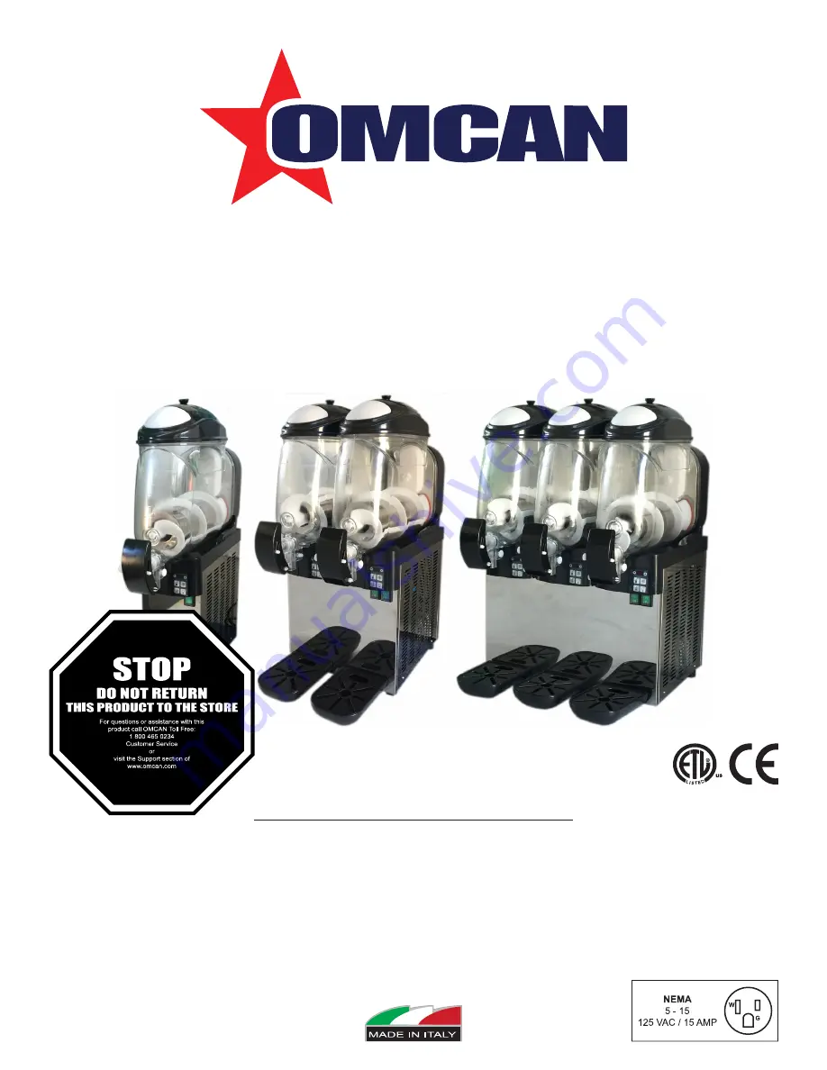 Omcan DI-IT-0010-S Instruction Manual Download Page 1