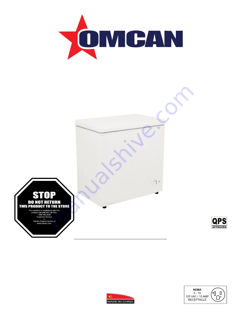 Omcan FR-CN-0155 Instruction Manual Download Page 1