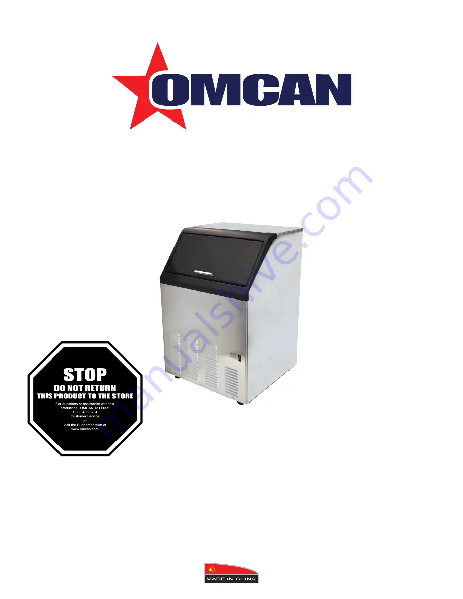 Omcan IC-CN-0016 Instruction Manual Download Page 1