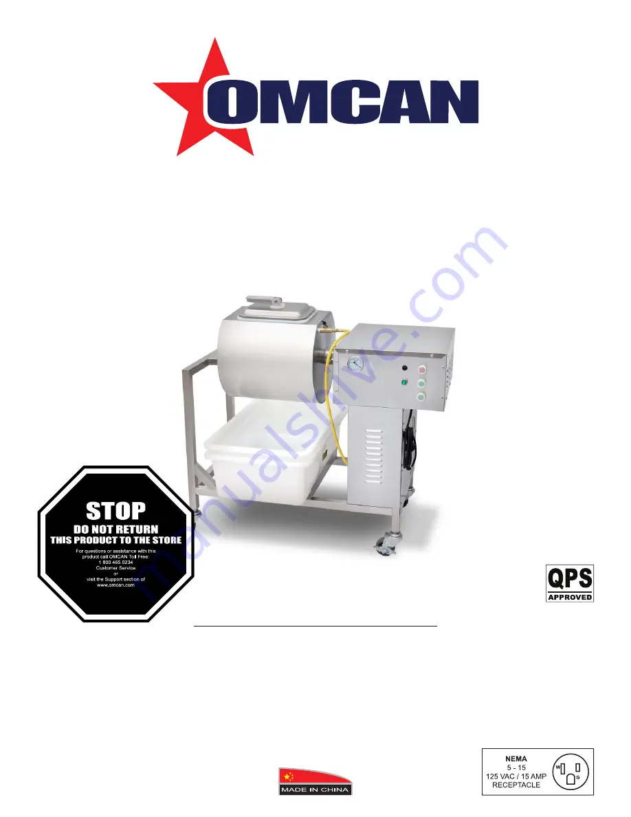 Omcan MM-CN-0040 Скачать руководство пользователя страница 1