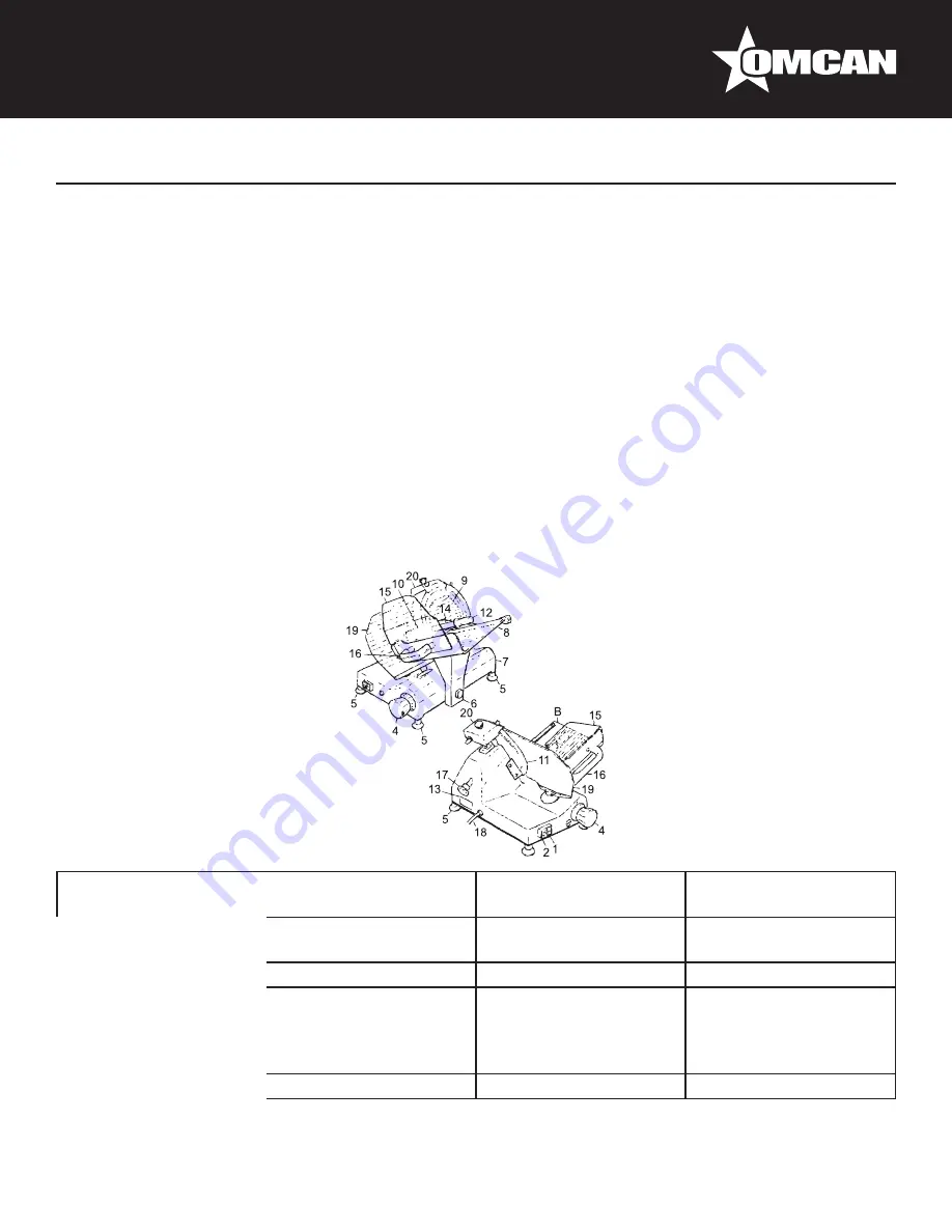 Omcan MS-IT-0220-B Instruction Manual Download Page 18