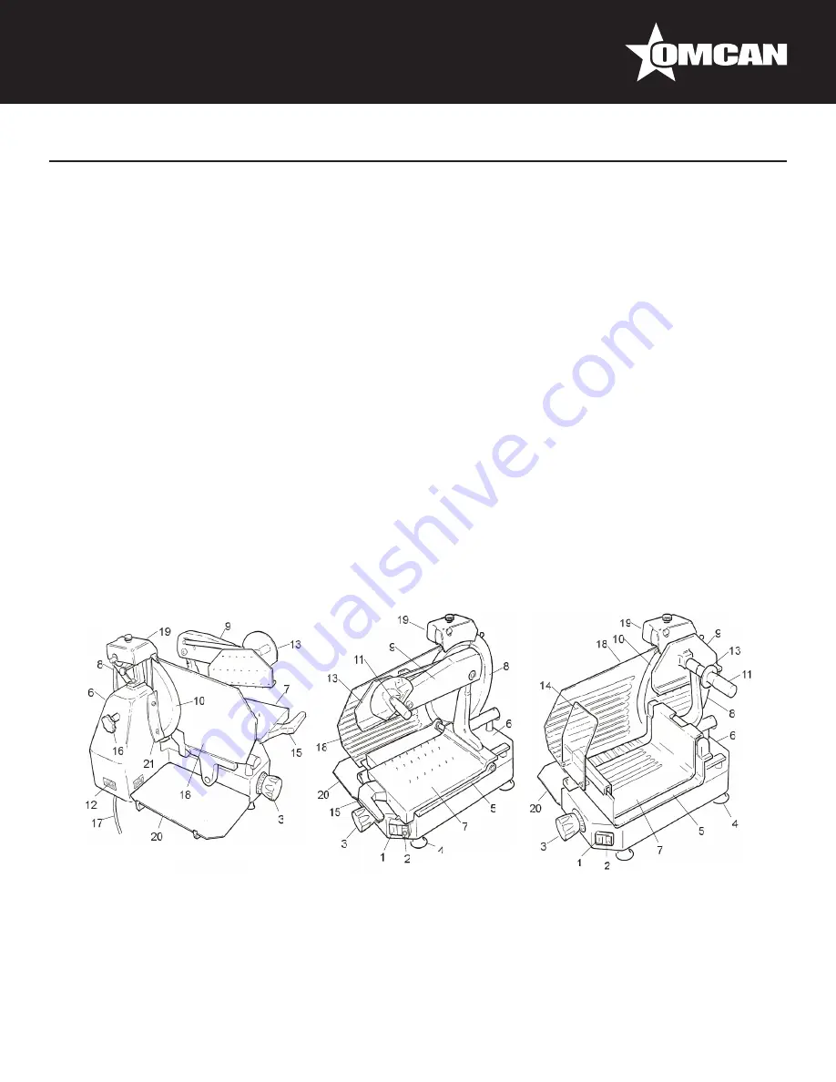 Omcan MS-IT-0300-V, MS-0330-V,MS-0350-V, MS-0370-V Instruction Manual Download Page 8