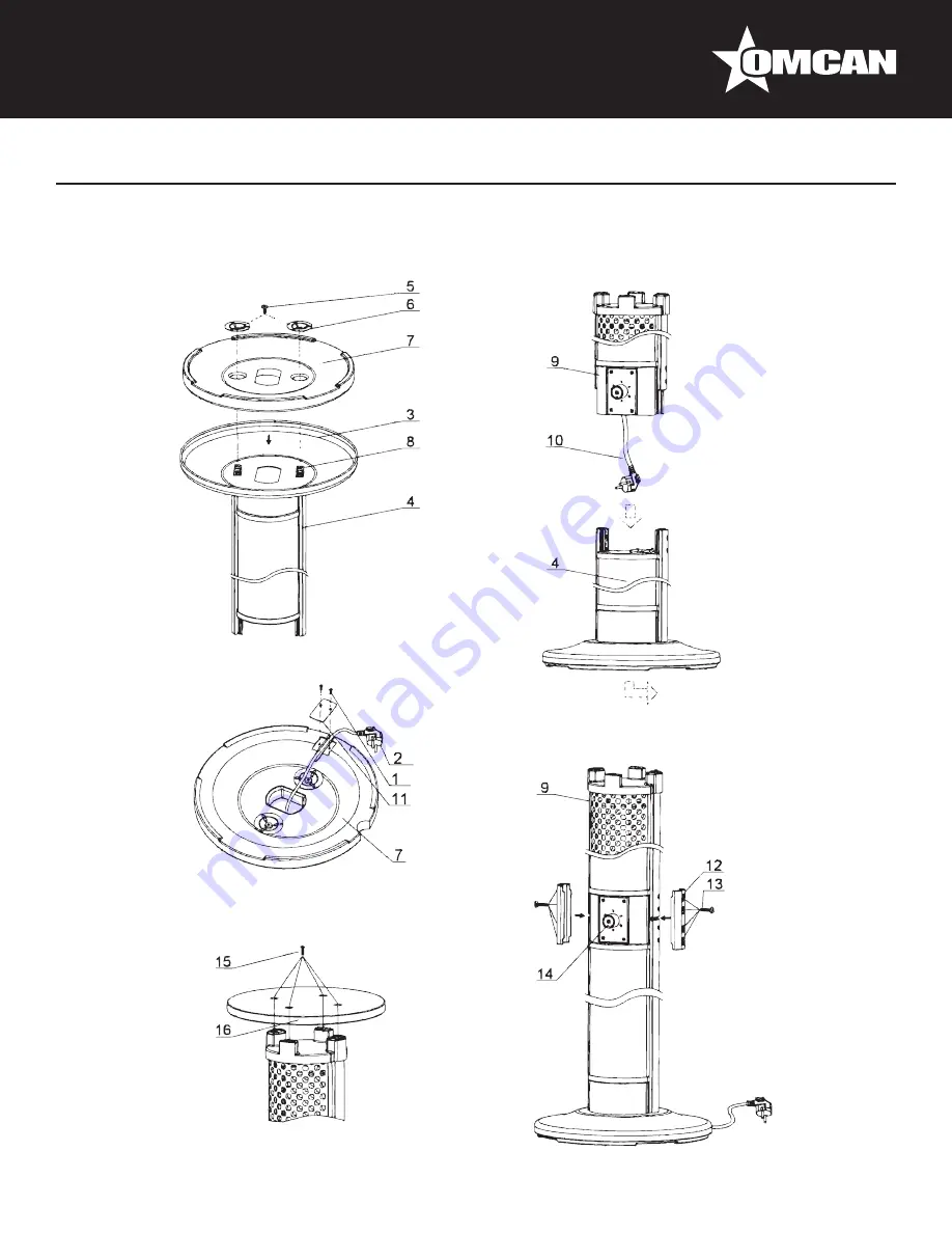 Omcan PH-CN-1400-P Instruction Manual Download Page 8