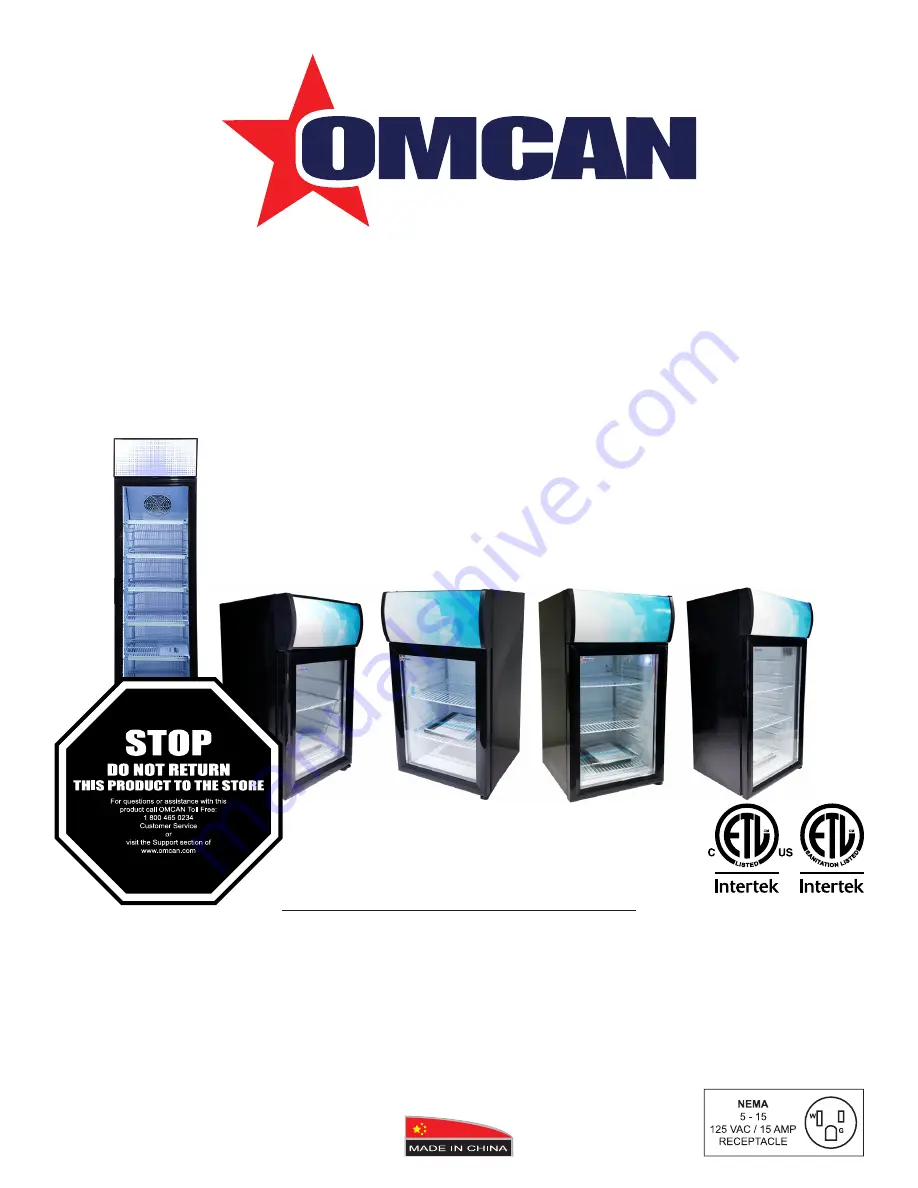 Omcan RS-CN-0145 Instruction Manual Download Page 1